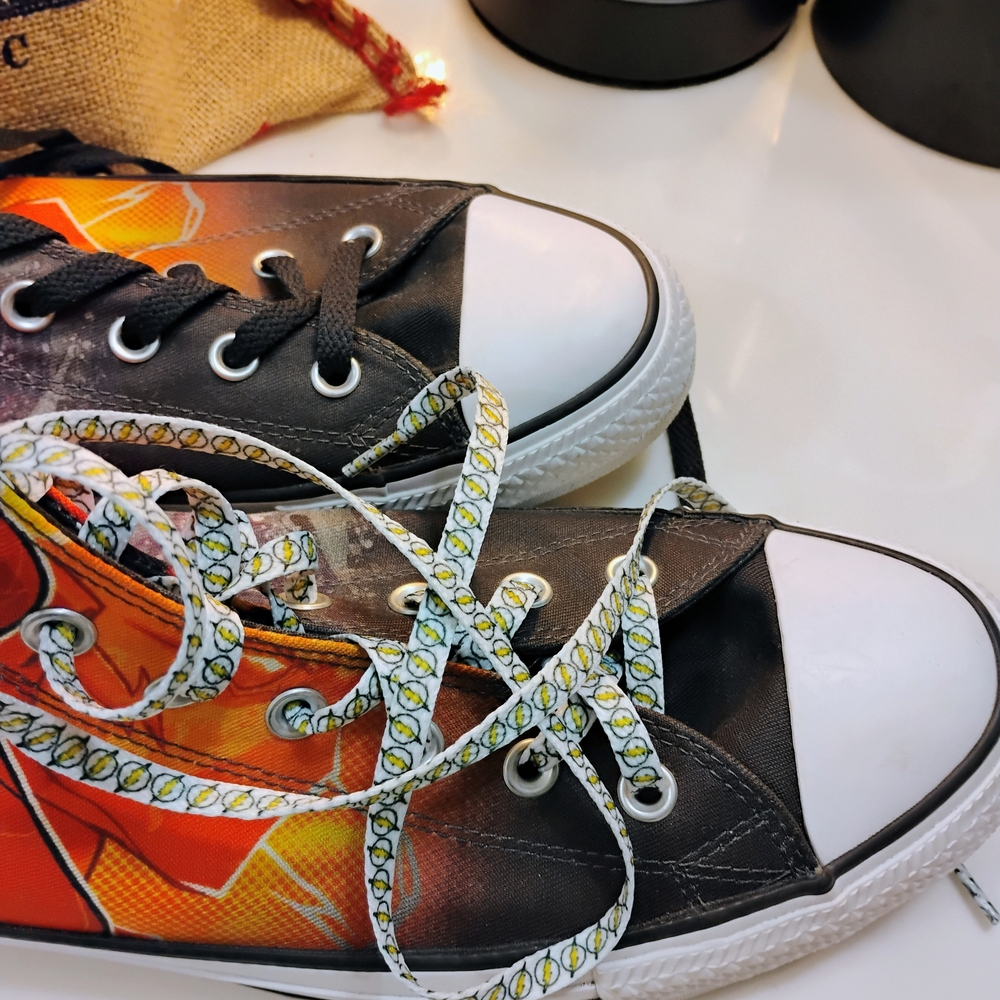 Converse Black and Orange Graphic Sneakers - Picture 7 of 11